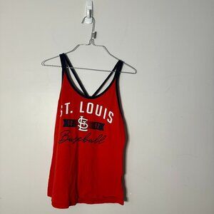 EUC Womens St Louis Baseball Tank Top Shirt MLB Red Small S